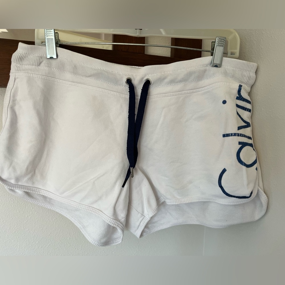 Calvin Klein Women’s Knit Lounge CK Logo Short, Sz M, 3” Inseam